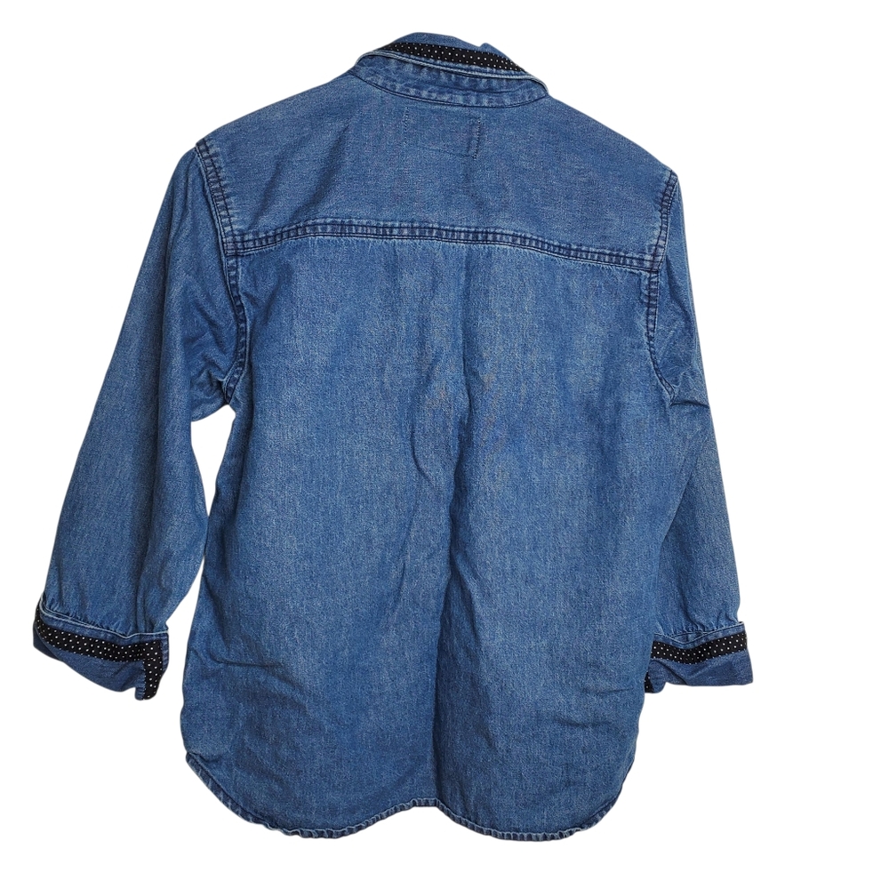 Tantrums Vintage Trick Or Treat Halloween Denim Fall Shirt #192 - Picture 2 of 8